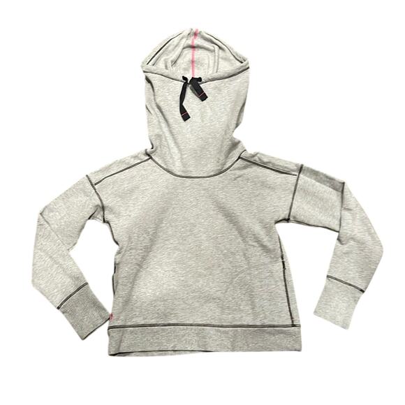 Athleta Women's Funnel Neck Hoodie Light Gray Heather Size M - Picture 1 of 9
